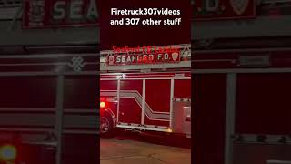 Seaford Fire Department Ladder 683 in the Santa Arrival 2024 [upl. by Eiryk]