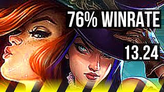 MISS FORTUNE amp Thresh vs CAITLYN amp Karma ADC  76 winrate 7413  NA Diamond  1324 [upl. by Adelbert]