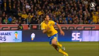 Sverige VS Österrike Zlatan Ibrahimovic 2013 [upl. by Ahsila]