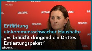 Janine Wissler Die Linke zur Gaskrise und der Entlastung einkommensschwacher Haushalte [upl. by Yanahs]