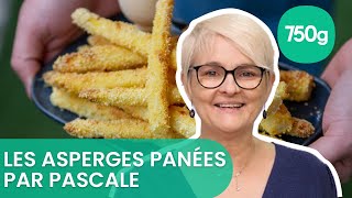 Recette des asperges blanches panées au parmesan et œufs à la coque  750g [upl. by Ahern470]