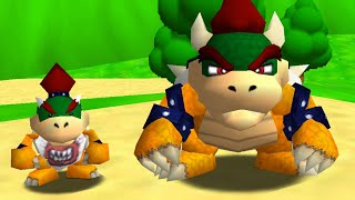 2 Players Super Bowser amp Bowser Jr 64  Full Game 100 Walkthrough [upl. by Annor895]