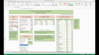 Household Budget Template and Tutorial Excel [upl. by Gaddi]