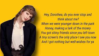 Taylor Swift  Dorothea lyrics [upl. by Zalea]