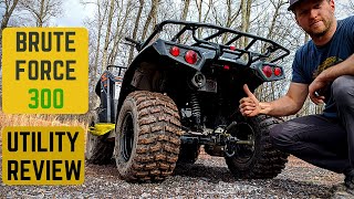 Kawasaki Brute Force 300  Utility Work Review [upl. by Trefler191]