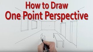 Astonishingly Simple Technique for Learning How to Draw using One Point Perspective [upl. by Africah]