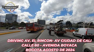 VOLANDO EN DRONE 4K  DRIVING AV EL RINCON AV CIUDAD DE CALI CALLE 80 AV BOYACA BOGOTA AGT 2024 [upl. by Tirb]