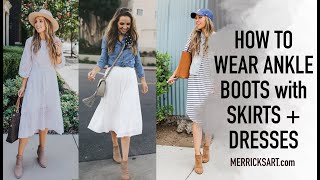 How to Wear Ankle Boots with Dresses [upl. by Atilrep]