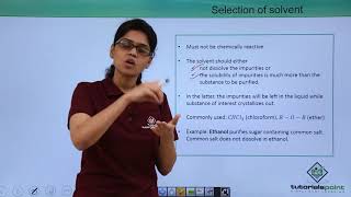 Class 11th – Purification Techniques – Crystallisation  Organic Chemistry  Tutorials Point [upl. by Swane107]