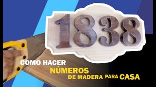 Como hacer números de madera para casa [upl. by Llecrup]