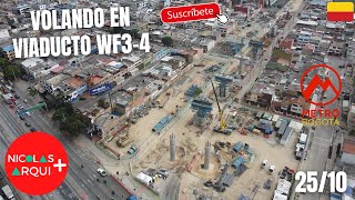 Volando en Drone en Construcción de Metro de Bogotá 🇨🇴  Avance Estación 9 y Tramos WF3WF4  Oct 25 [upl. by Genaro]