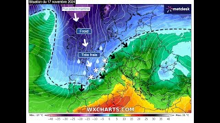 Vers un Mois de Novembre 2024 Très Froid en France  Neige en Plaine Prévue  Météo France [upl. by Ymerej]