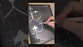 How to make brush for border on procreate procreateart digitalart [upl. by Eellac]