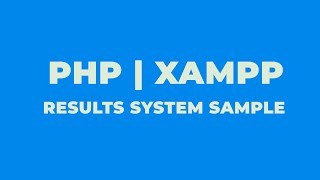 PHP Student Results Management System  XAMPP 📈📚 [upl. by Retha975]