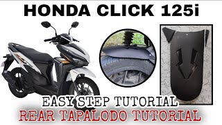 Honda Click 125i Rear TAPALODO installation TUTORIAL [upl. by Ellicott924]