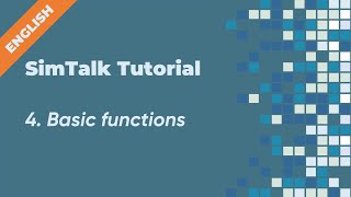 SimTalk Tutorial English  4 Basic functions [upl. by Bugbee]