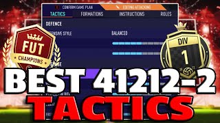 FIFA 21 SUPER OVERPOWERED 41212 2 BEST CUSTOM TACTICSINSTRUCTIONS POST PATCH  FUT 21 [upl. by Morty507]