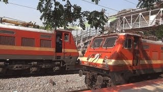 WAP4 meets WAP4  ED vs RPM  SANGHAMITRA Vs KOCHUVELI EXPRESS [upl. by Asilaj882]