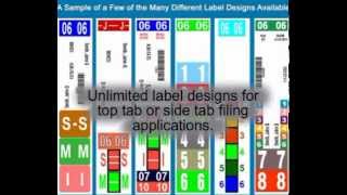 Color Coded File Folder Labels  Filing Label Print Software [upl. by Nanci]