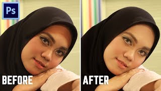 Cara Menghilangkan Bayangan Pada Wajah  TUTORIAL PHOTOSHOP [upl. by Naara495]