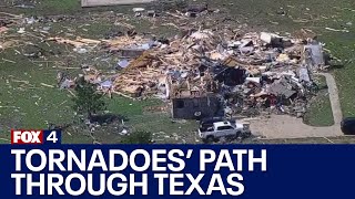 Where did the tornadoes hit in Texas [upl. by Auston]