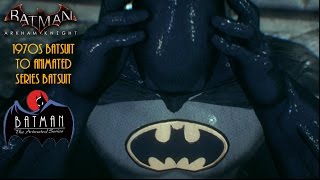 Batman Arkham Knight 1970s Batsuit to Animated Series Batsuit [upl. by Karilla778]