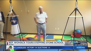 Womack tours Stepping Stone School in Alma [upl. by Hammock]