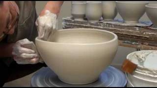 33 Throwing  Making a Large Porcelain Salad Bowl with HsinChuen Lin [upl. by Debor191]