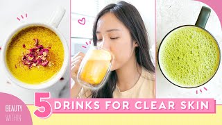 5 Simple Drinks to Clear Acne amp Inflammation  Boost Immune System 🍵 [upl. by Griffie]