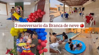 3 MESVERSARIO DA HELOÍSA  BRANCA DE NEVE 🍎 FOI EMOCIONANTE 🥹 [upl. by Nyladnor]