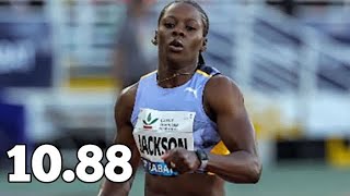 Shericka Jackson destroys Julien Alfred 100m at track meet [upl. by Fayre]