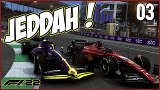 F1 22 MY TEAM CAREER PART 3  Jeddah Grand Prix  Wheel to Wheel racing in Saudi Arabia [upl. by Gwyn]