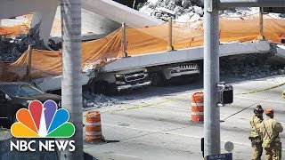 Bridge Collapses At Florida International University Near Miami  NBC News [upl. by Koch974]