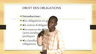 Introduction au Droit des Obligations [upl. by Anidam]