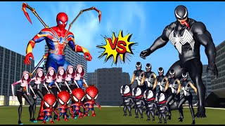 FAMILY IRON SPIDERMAN VS FAMILY VENOM  LIVE ACTION STORY [upl. by Hannan367]