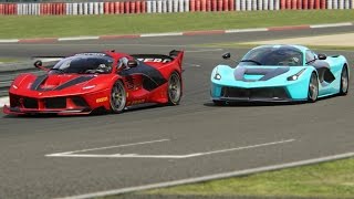 Battle Ferrari FXXK vs Ferrari LaFerrari Racing at Nurburgring [upl. by Retsevlis225]