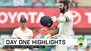 Pujara century puts India in box seat  Fourth Domain Test [upl. by Tiphane]