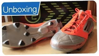 Adidas F50 Adizero TRX FG  MiCoach SilverOrange  LIONEL MESSI Boots  UNBOXING [upl. by Anselm]