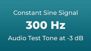 300 Hz Sound Audio Test Tone  300 Hertz Sine Signal [upl. by Anoli706]