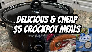 5 Crockpot Dinners Easy amp Delicious Extreme Budget Meals [upl. by Aniratak]