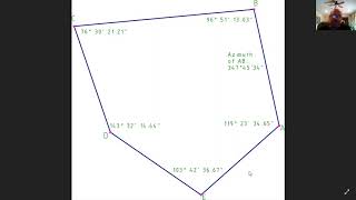 Interior Angles to Azimuths in a Spreadsheet [upl. by Kayla]