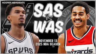 San Antonio Spurs vs Washington Wizards Full Game Highlights  Nov 13  2025 NBA Season [upl. by Annairdua]