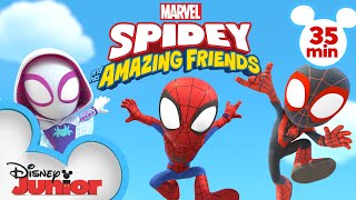 Spideys Best Moments  Compilation  Marvels Spidey and his Amazing Friends  disneyjunior [upl. by Pelaga]