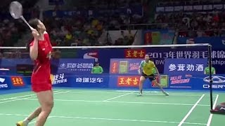 R Intanon v Li X WSF Wang Lao Ji BWF World Champ 2013 [upl. by Werda753]