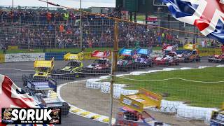 BriSCA F1 Stock Cars  Meeting Highlights Skegness  14724 [upl. by Adin]