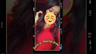 Saree se Anarkli dress 👗🤩🤩✨✨Saree se Kaliyo vali dress 💕youtube shorts Anusharma [upl. by Itra23]