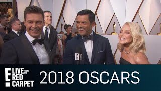 Kelly Ripa amp Mark Consuelos Have a 2018 Oscars Date Night  E Red Carpet amp Award Shows [upl. by Pagas]