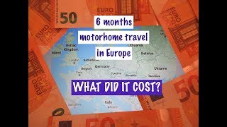 WHAT DID IT COST to motorhome in EUROPE for 6 MONTHS [upl. by Millda]