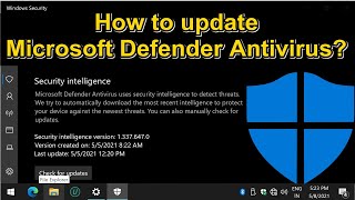 How to update Microsoft Defender Antivirus [upl. by Oam]