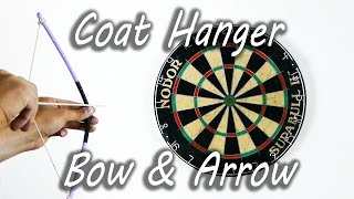 How to Make a Coat Hanger Bow and Arrow [upl. by Agna]